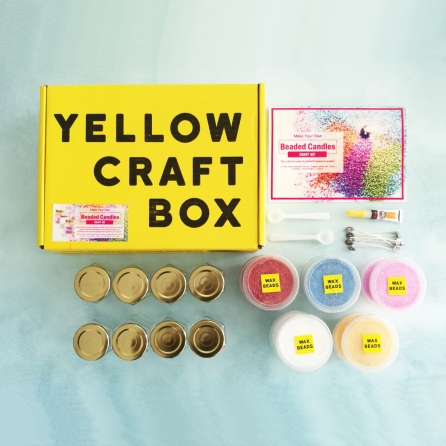 Yellow Craft Box YCB Craftiviti beaded candle kit